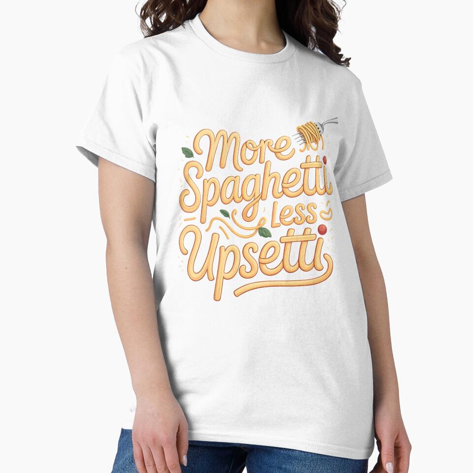 More Spaghetti Less Upsetti – Italy Inspired Funny Pasta Art by Redgiant87x