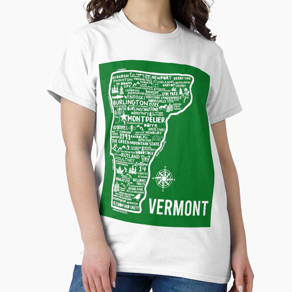 Vermont Map by fiberandgloss