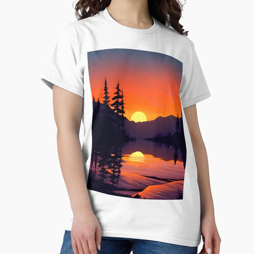 Add a Touch of Beauty and Tranquility to Your Space with Our Wide Range of Gorgeous Minimalist Landscape and Lake Sunrise Prints by supeart