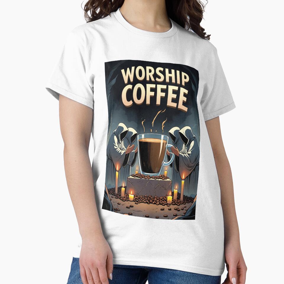 Worship Coffee – Funny Cult Coffee Lover Design by ArtistasSHOPS