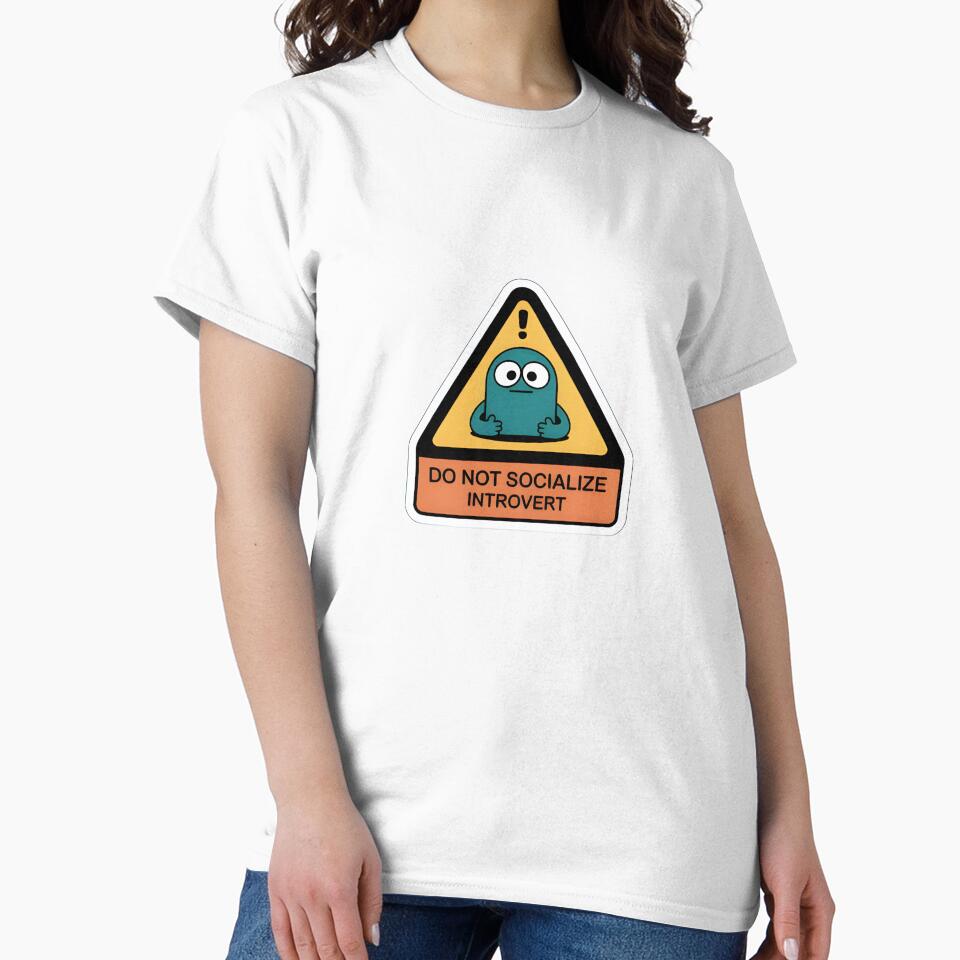 Do Not Socialize – Introvert Warning Sign Cute Sticker by StickerNexa
