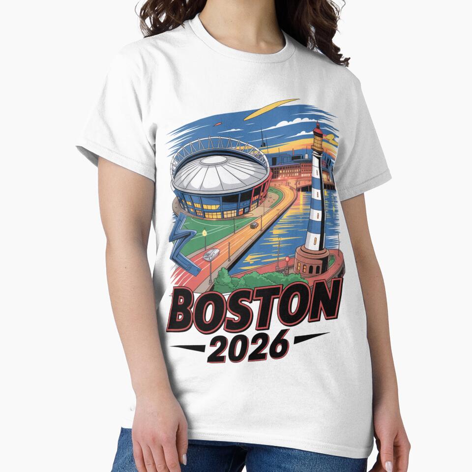 Boston 2026 New England Soccer Souvenir T-Shirt V18 by DarylWelsh2024