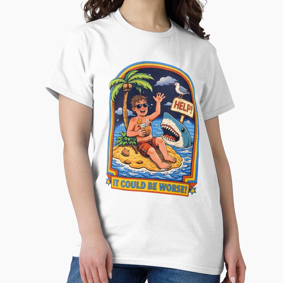 It Could Be Worse Retro Dark Humor Illustration by Evolved Ape