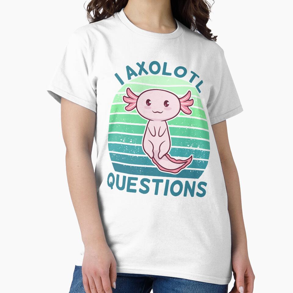 I Axolotl Questions Cute Kawaii Salamander by dreammerchant