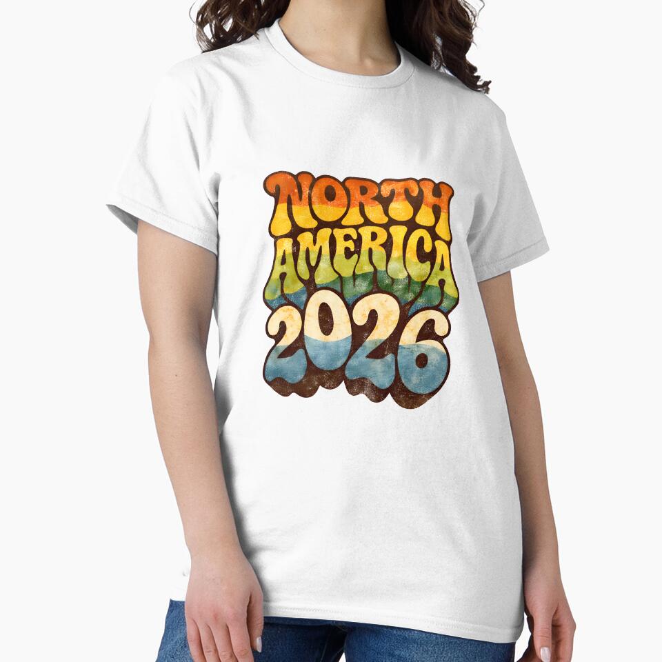 North America 2026 Soccer - Retro 70s Groovy Vintage Typography by Imaginationbeyond