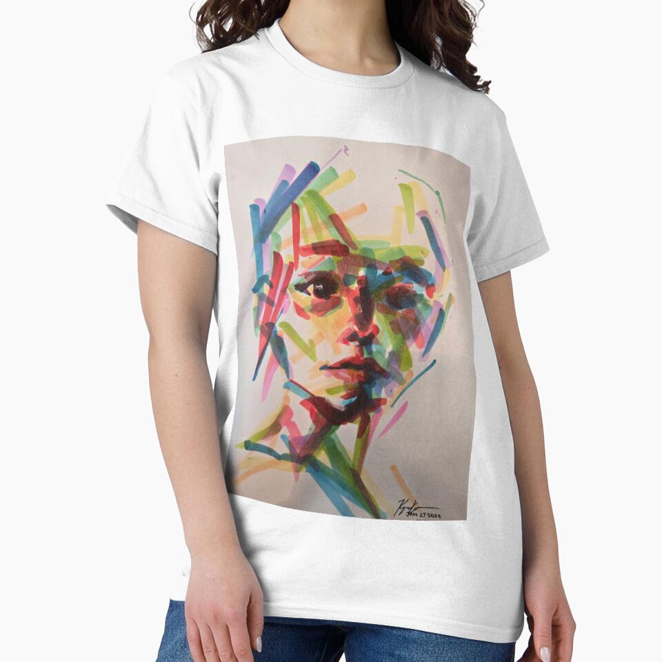 Abstract Marker Strokes Colorful Face Portrait by jadexjournal