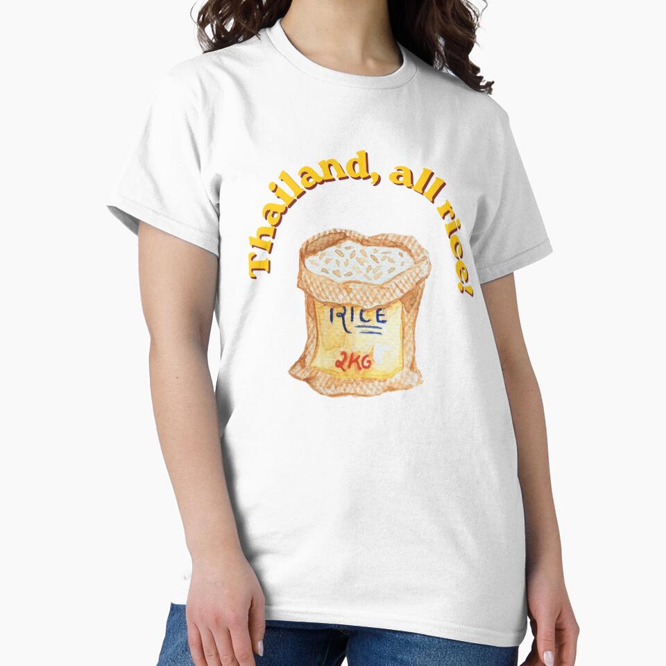 Thailand, All Rice! Funny Rice Pun Design by Lazycocoon