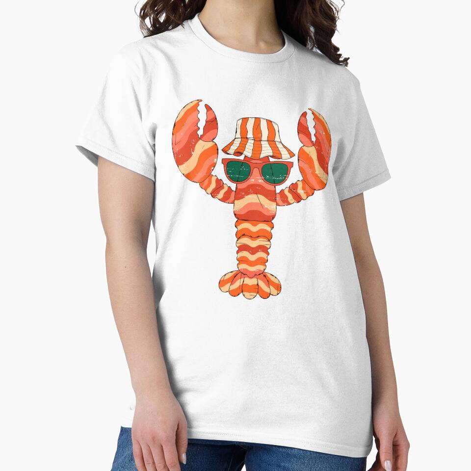 Cool Tourist Lobster Funny Summer Beach Crab Crustacean Design by Marlene Wagenhofer