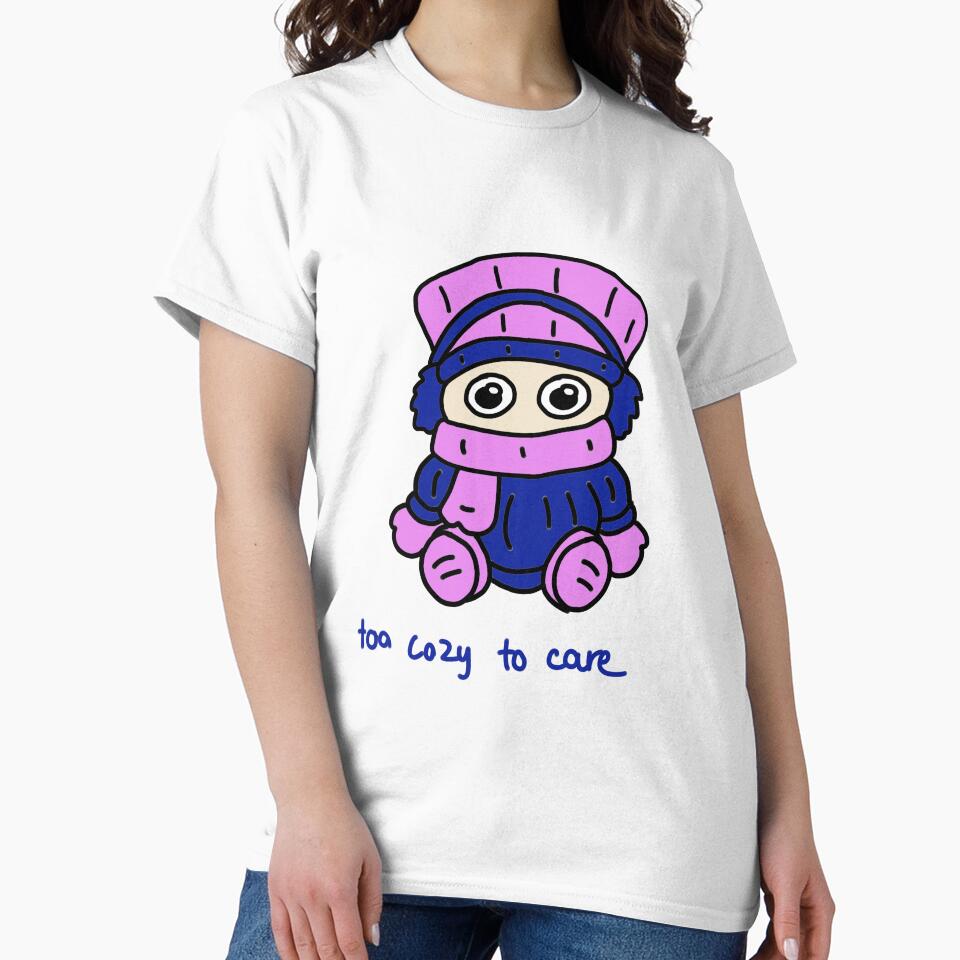 Too Cozy to Care Cute Winter Character Illustration by Baby-Care