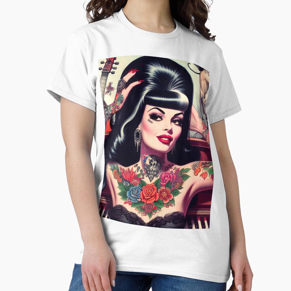 Tattoo Piano Girl by PulpVintage