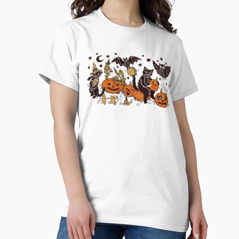 Cute Vintage retro halloween cottage core frog cat by creepytoesart