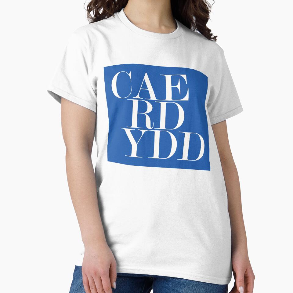 Caerdydd Wales City Typography Minimalist Patriotic Travel Souvenir by kakarikihill