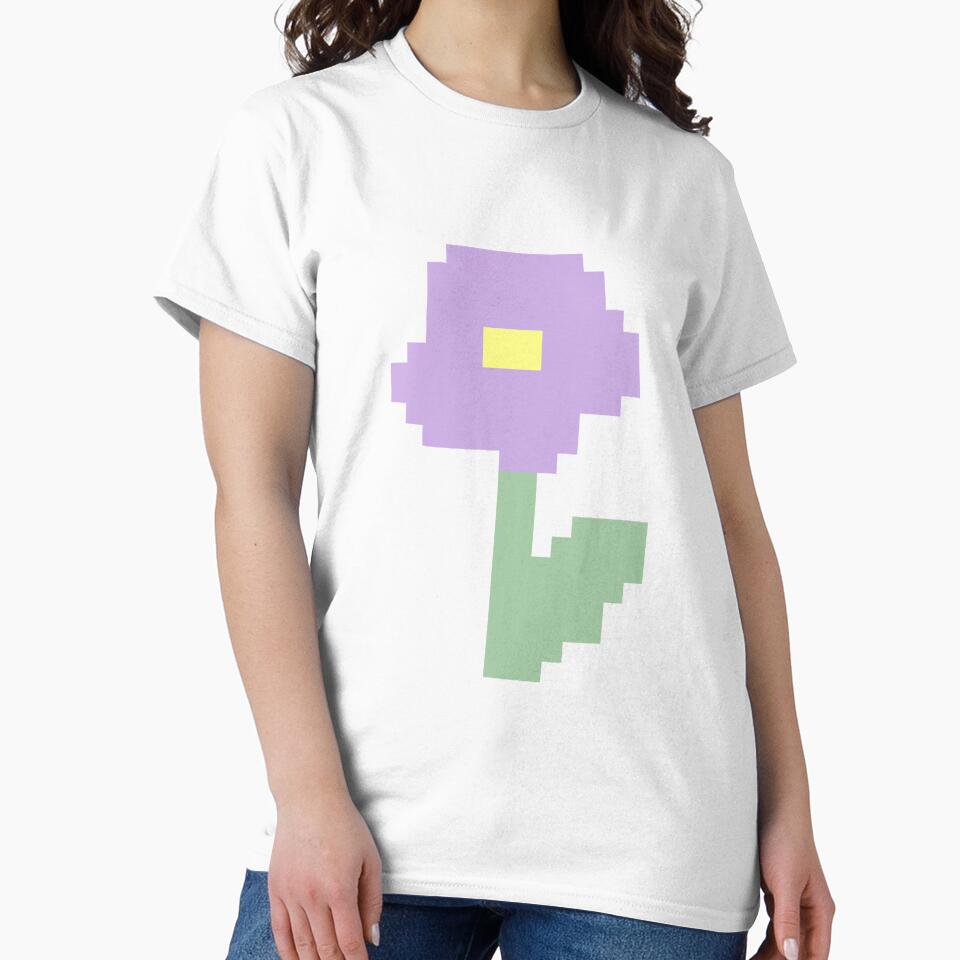 Purple Pixel Flower by CozyBerry Creations