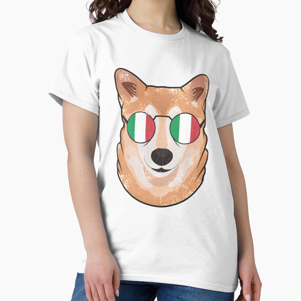 Vintage Patriotic Shiba Inu Italian Flag by feether-store