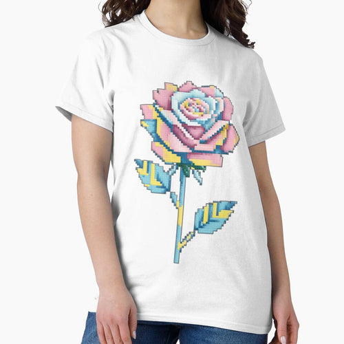 8-Bit Pink Rose by Planthem
