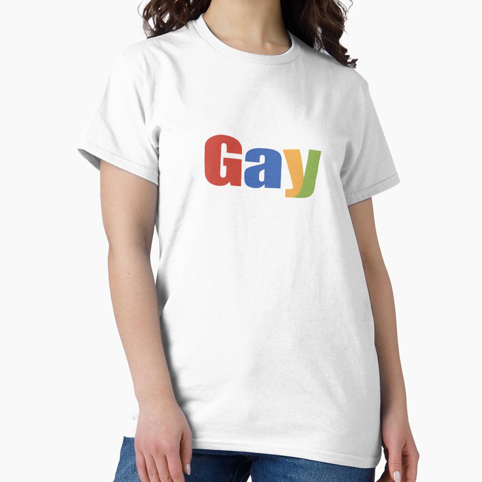 Fun Ebay Logo GAY Lesbian Pride Rainbow Queer LGBTQ Novelty Happy Humor by Space Ghettos