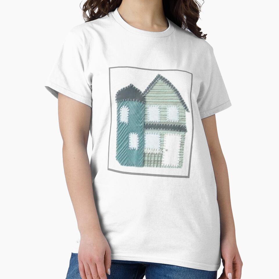 Green House Excerpt from 2 Houses #1- Digitally Altered by ErinBrieArt