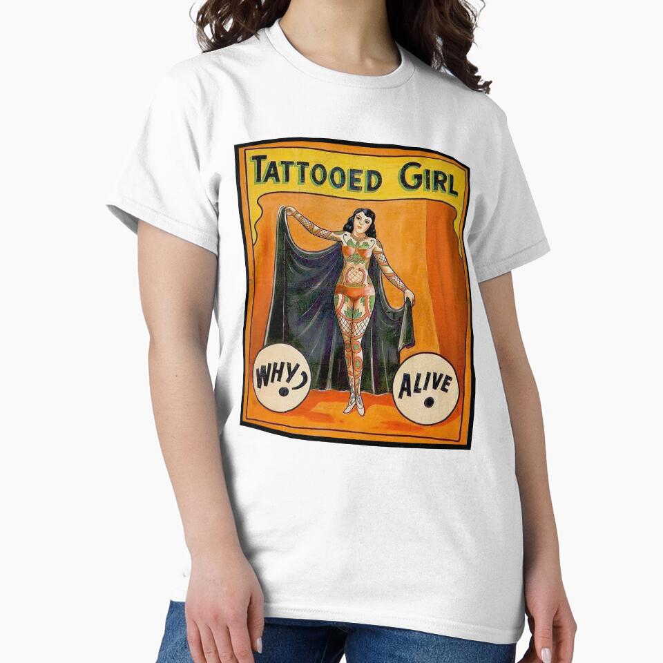 TATTOOED GIRL : Vintage Circus Sideshow Advertising Print by posterbobs