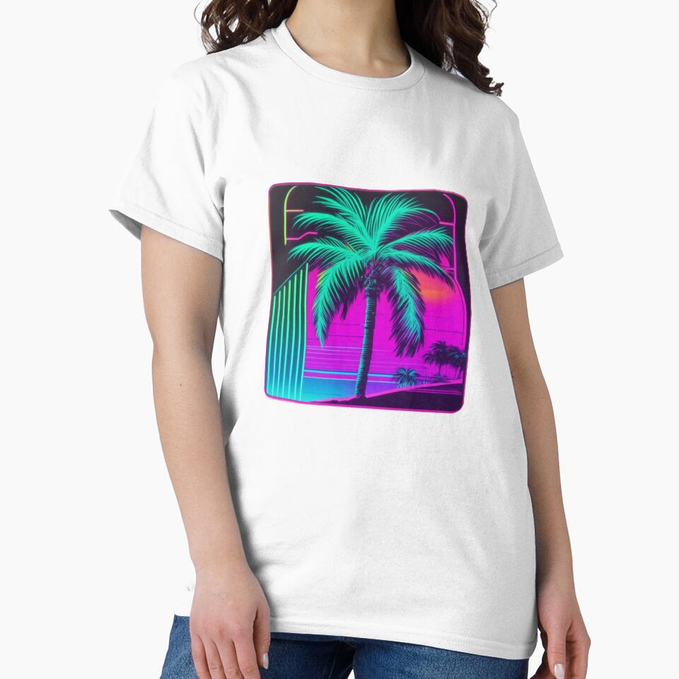 80s Neon Palm Beach by reggaeartgifts