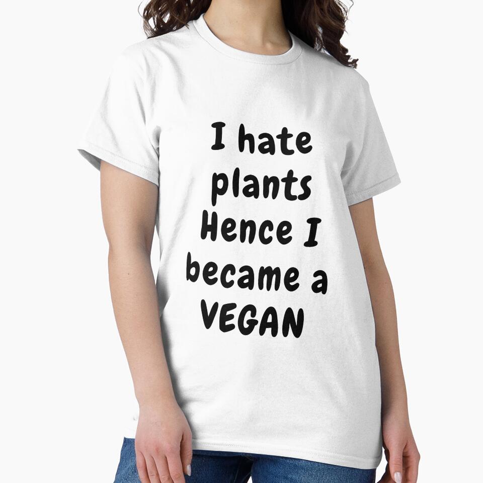 hence vegan funny t shirt by HIPNOTIZAR  CRAFTS