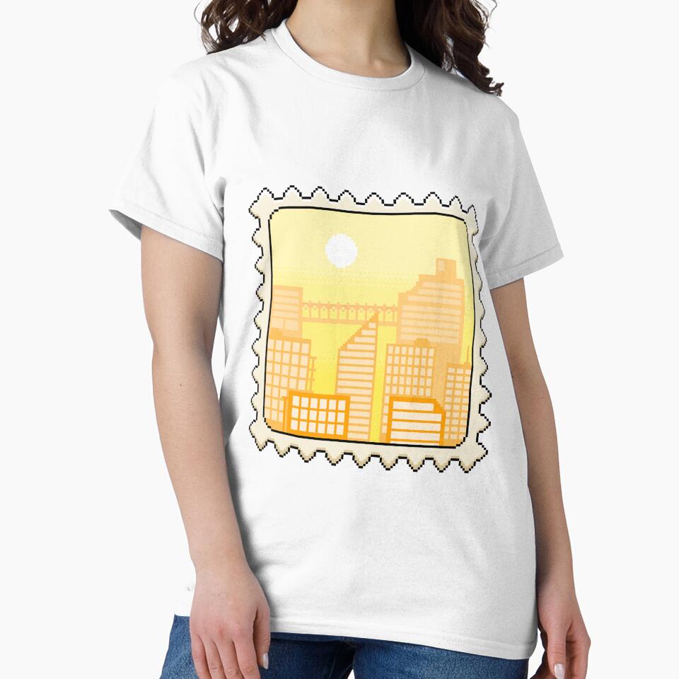 Pixel City Skyline Stamp by MetallicWings15