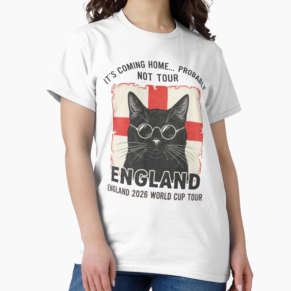 It’s Coming Home… Probably Not Tour — England Rock World Cup Shirt by catastrocat