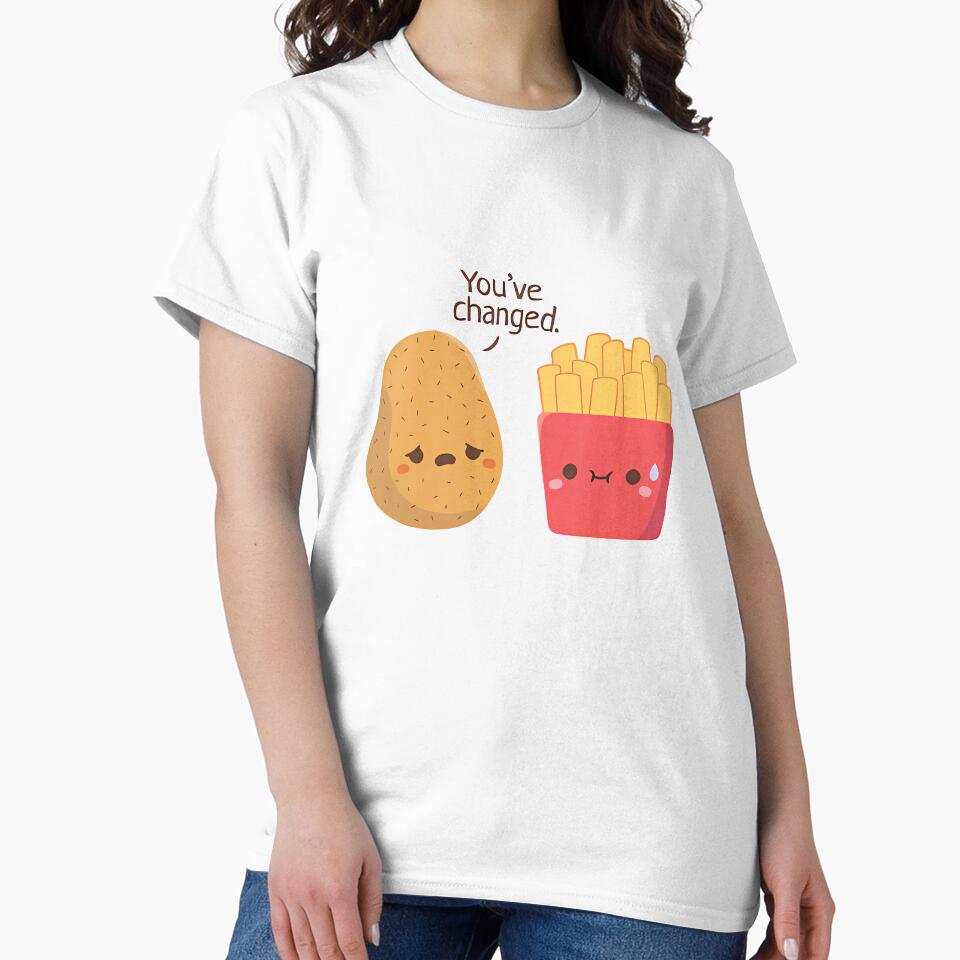 Cute Potato And French Fries Funny by wesdesignshop