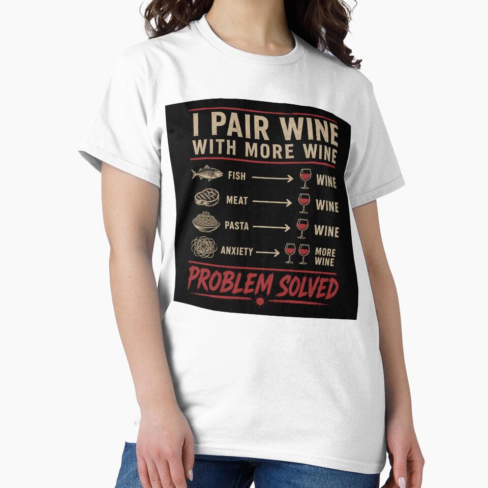 Pair Wisely Wine Humor Design Black by Anime-Wine