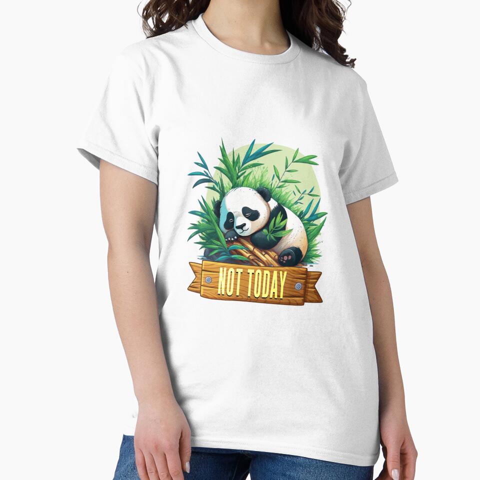 Not today - lazy panda - funny animal by Etr-Design