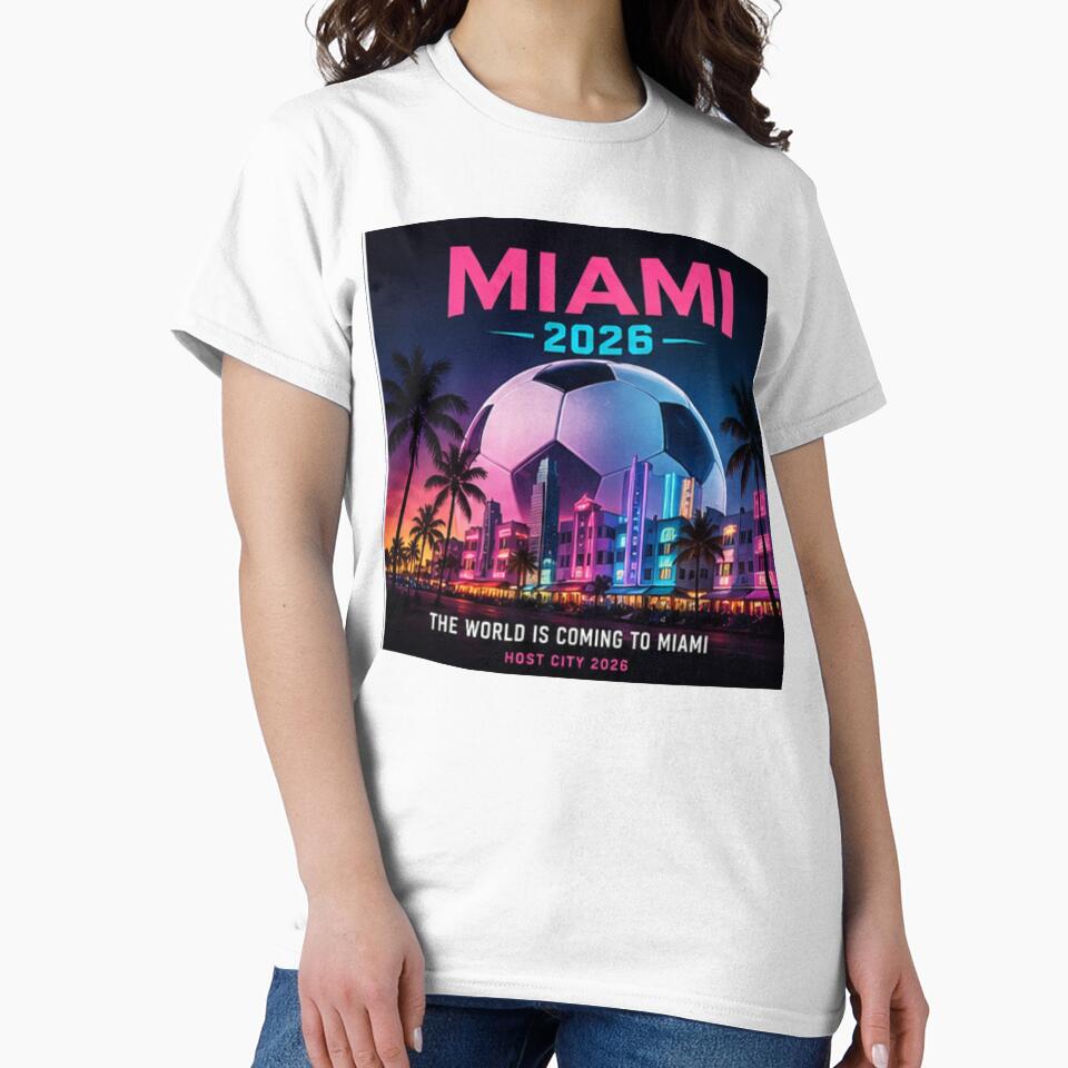 Miami 2026 Soccer Host City Neon Fan Art by Aram250