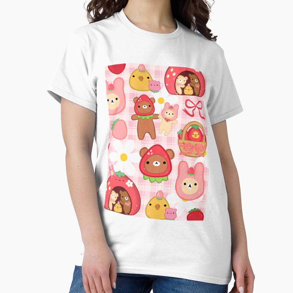 Kawaii Strawberry Bears by starbunnykawaii