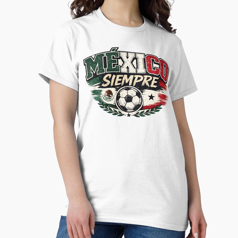 México Siempre Soccer Shirt Mexican Football Fan Patriotic Mexico Pride Futbol Design by Martin's_Design