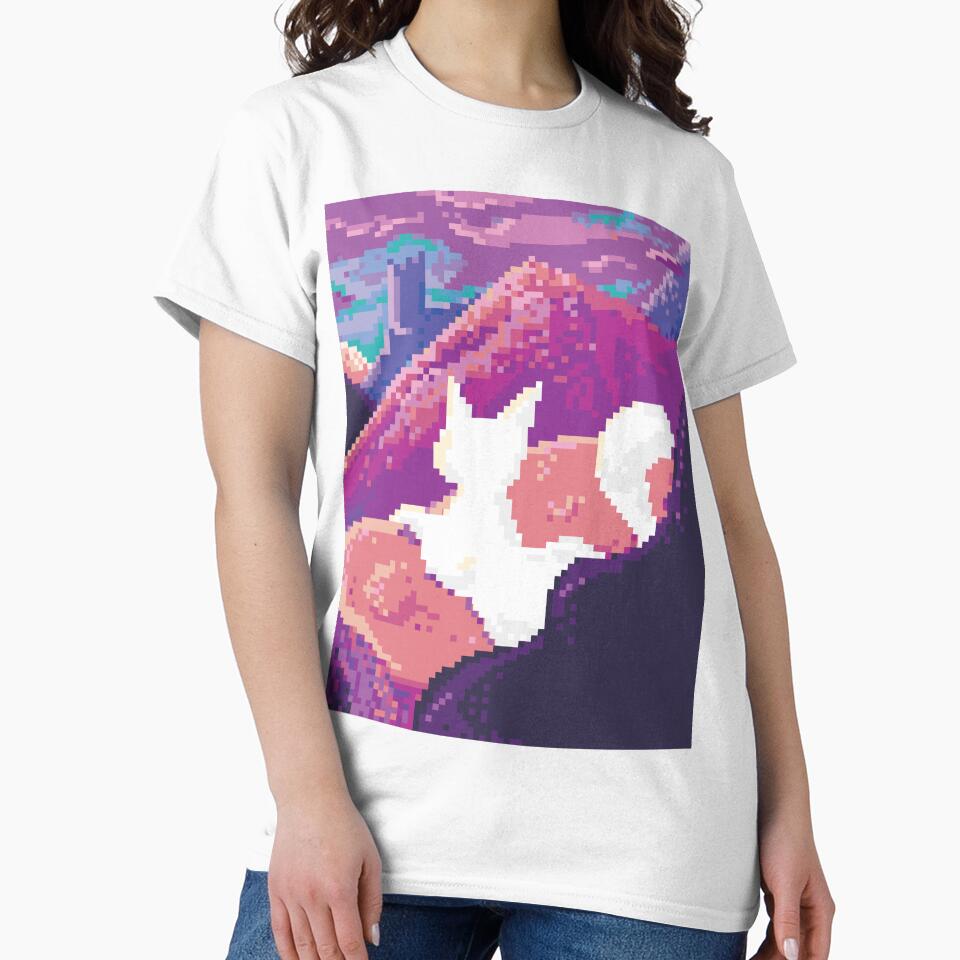 White Pixel Cat Landscape by awiec