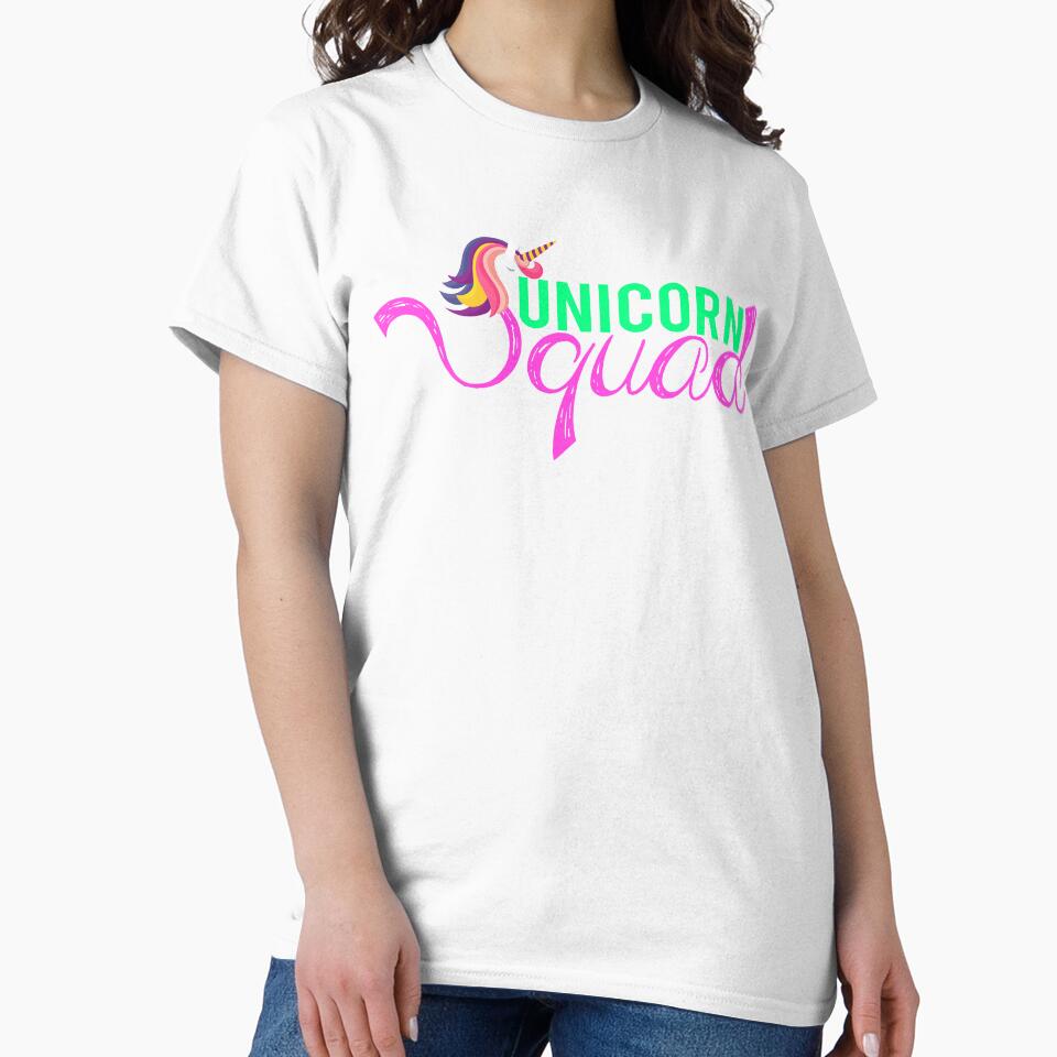 Unicorn Squad Cute Funny Colorful Unicorn T-Shirt Novelty by Bendthetrend