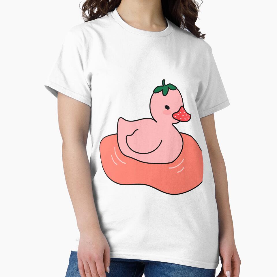 Kawaii Strawberry Duck by SunMoonMilk