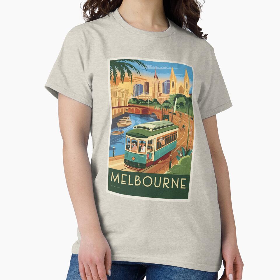 Melbourne Vintage Travel Poster by TravelerRat
