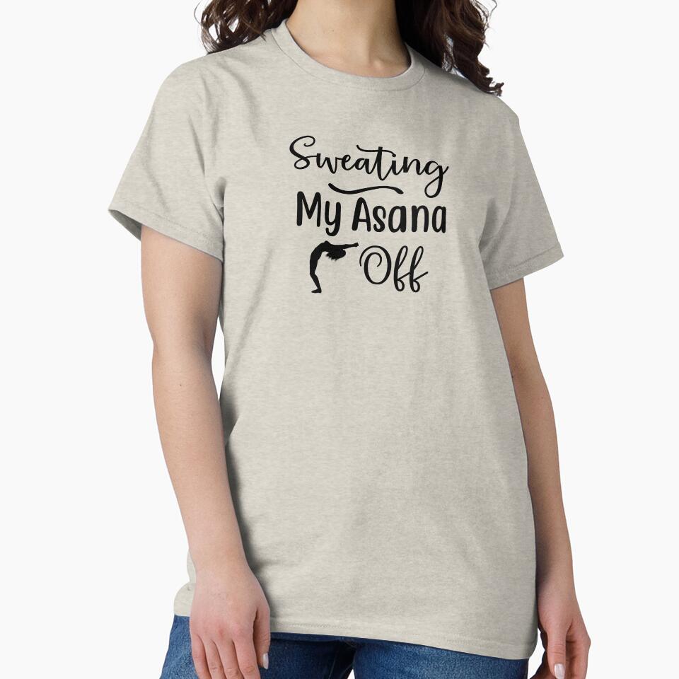 Yoga Quote Sweating My Asana Off Motivational Saying by SoccaTamam