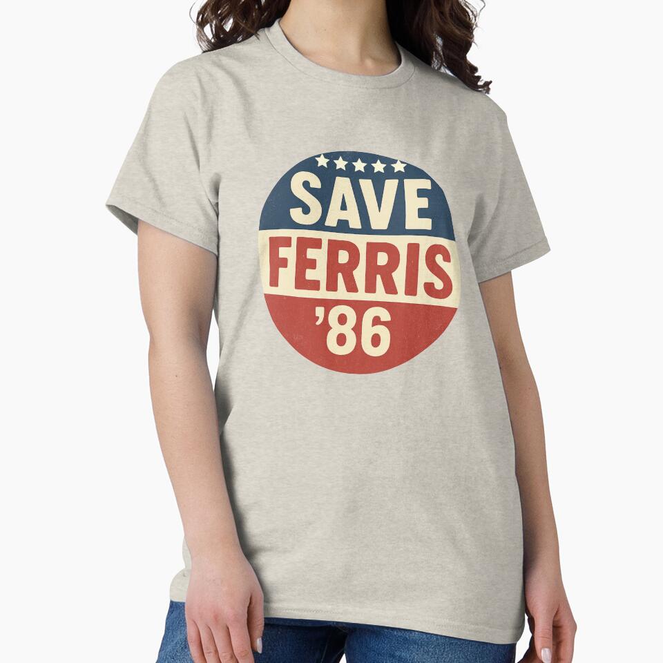 Save Ferris ’86 – Vintage Retro USA-Inspired Design by Lunaria Arts