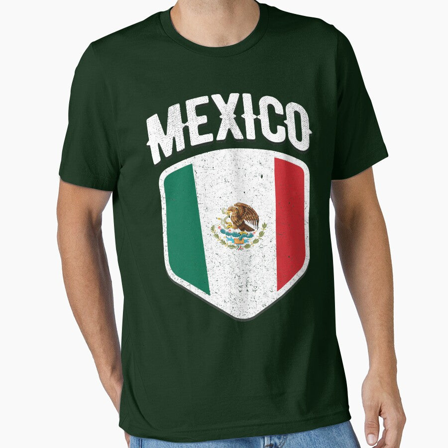 Mexico National Flag World Sport Stadium Fan T Shirt Supporter Jersey Football Cup TShirt by screenworks