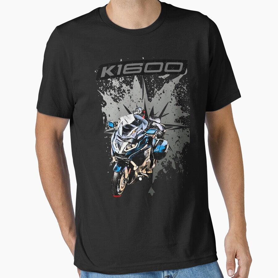 K1600 Grunge Motorcycle Rider Tee by FroggyBaBoy