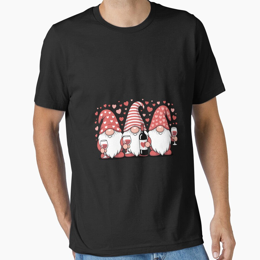 Gnome Wine Lover Happy Valentines Day Pajama by SapfireStuArt