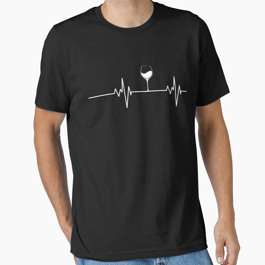 Wine Heartbeat Pulse Heart Line by Bella85s