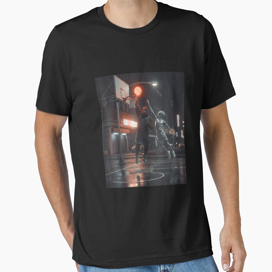 Bigfoot and Alien Basketball. UFO Bigfoot Cryptid Sports by mjohnson9