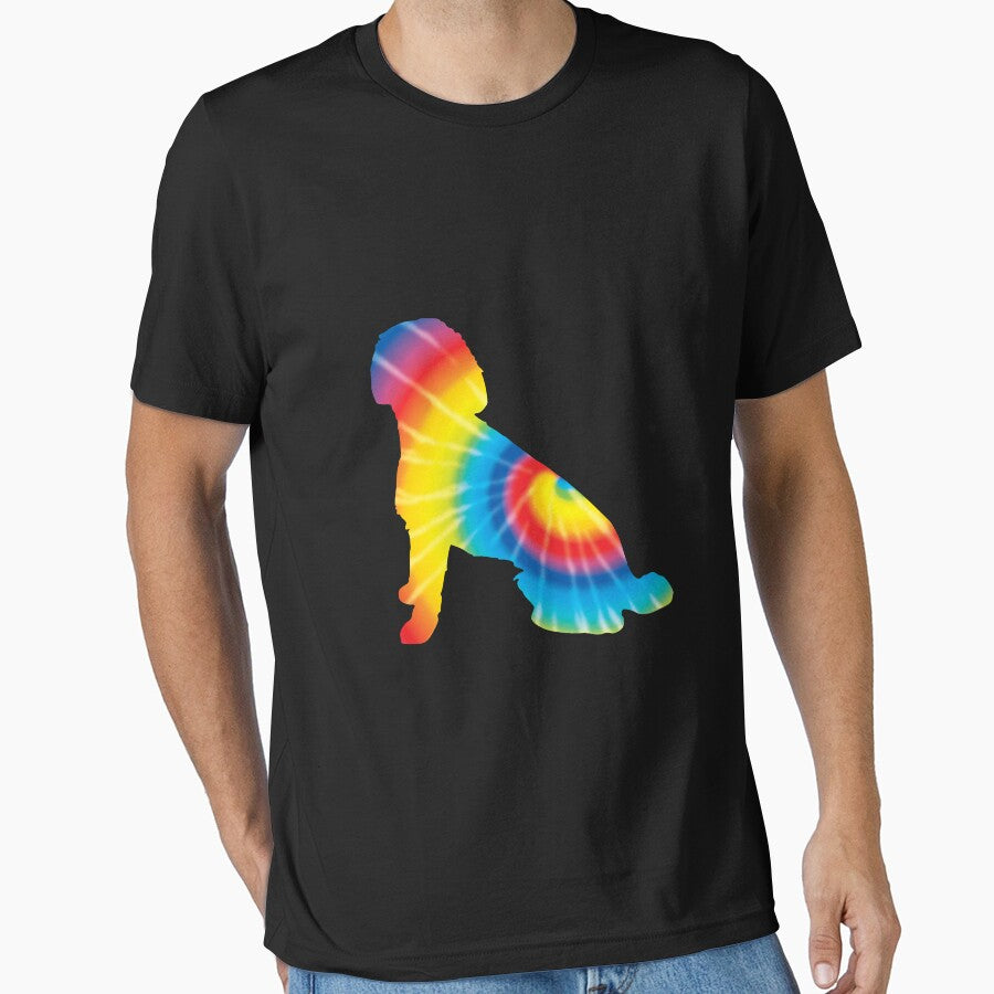 Tie Dye Labradoodle Rainbow Print Dog Hippie Peace Gift by Siosaia88
