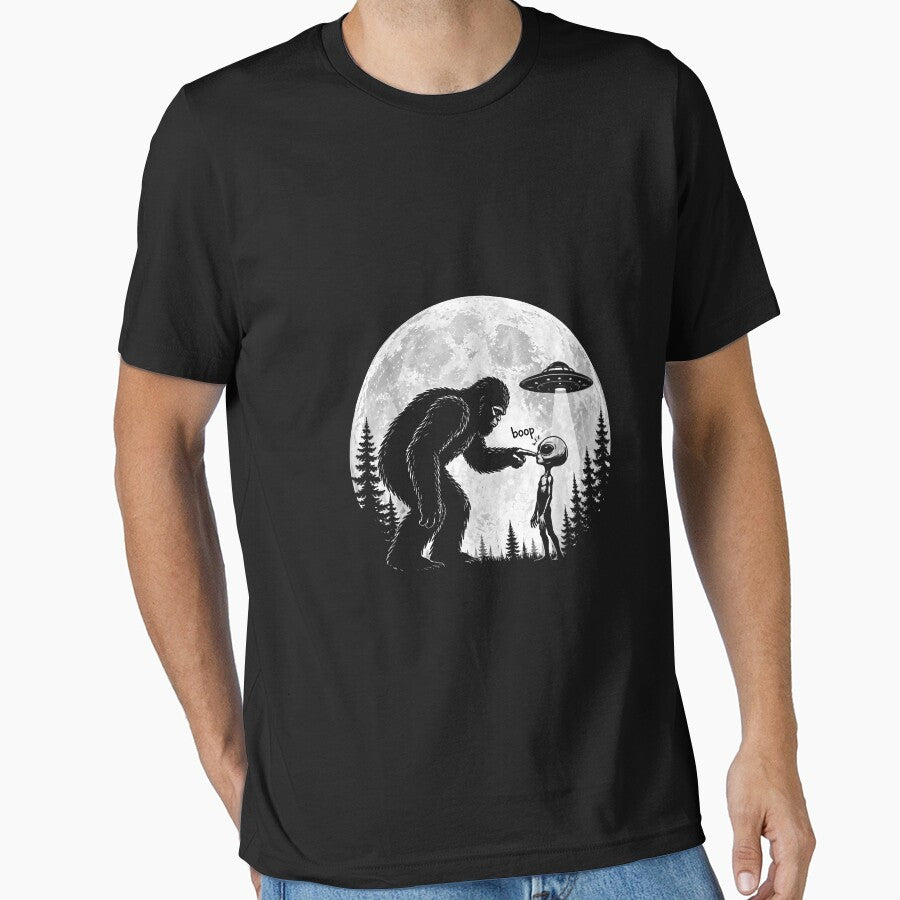 Funny Bigfoot Sasquatch Boop Nose Alien UFO Humor Men Women by FrankIsabel