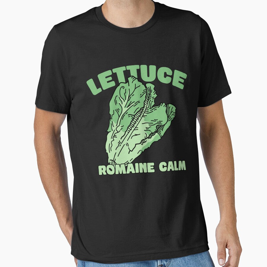 Lettuce Romaine Calm Funny Vegan Vegetables Pun Food Lover by Nessshirts