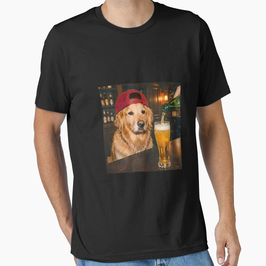Funny Golden Retriever Drinking Beer Meme by FrankIsabel