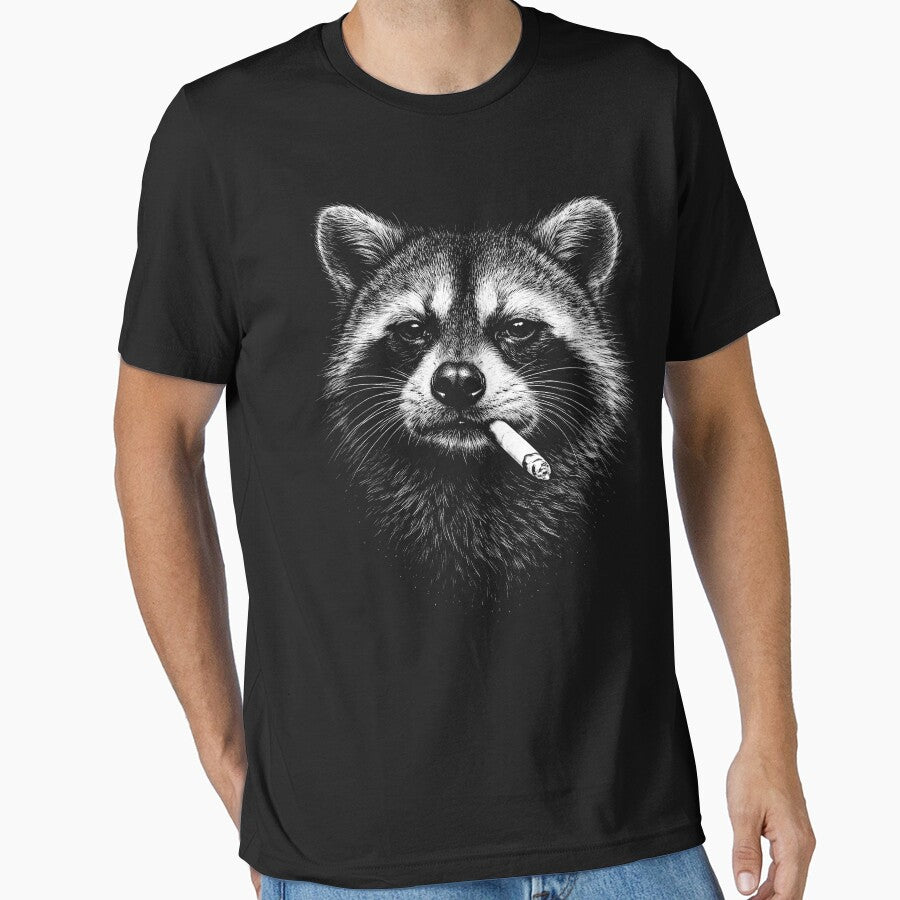 raccoon Smoking Cigarette Funny raccoon Meme by Kladhadredo