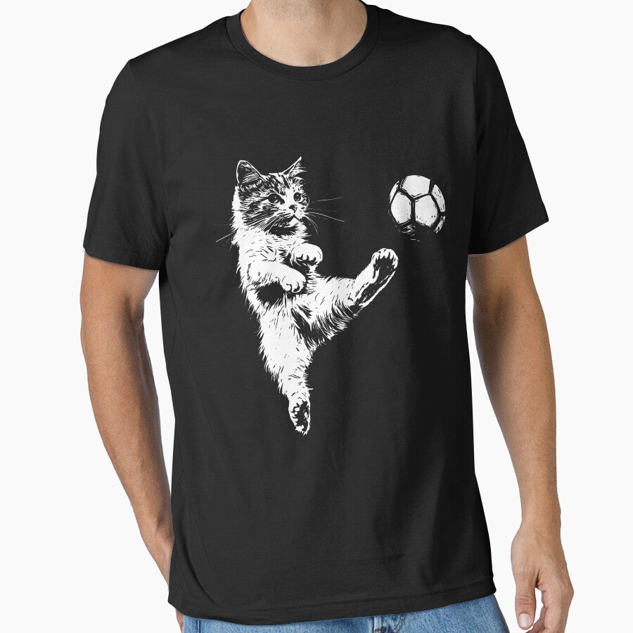 Funny Cat Soccer Ball Graphic by FrankIsabel