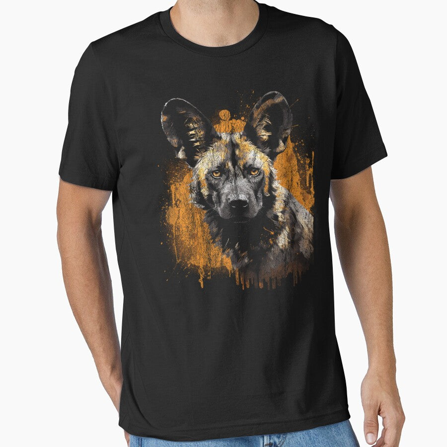 An Africian Wild Dog - Street Art Distressed Animal by GVRDesign